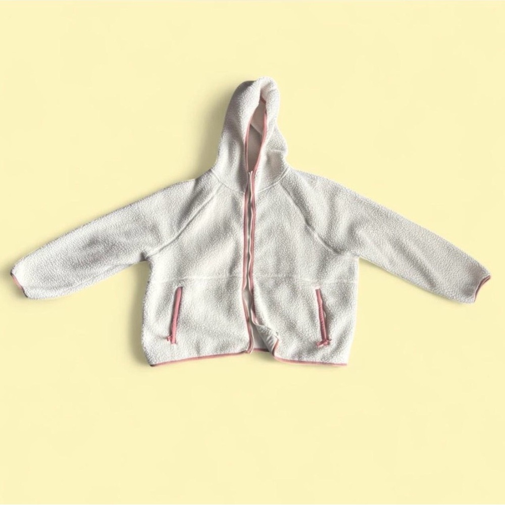 ✨ and Tru pink + white zip up hoodie Size XL✨